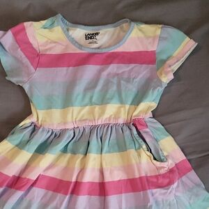 Lands' End Kids Pastel Striped Dress
